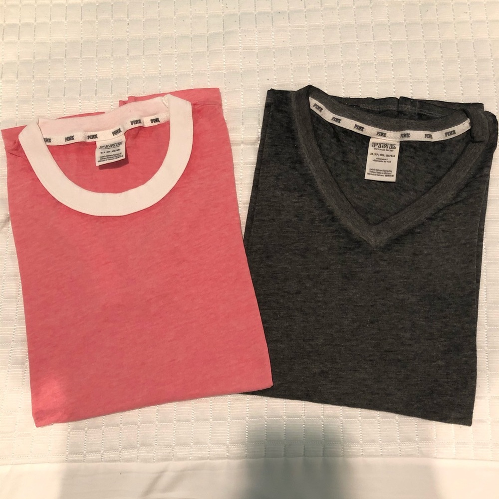 VS PINK Sleepwear Ringer & V-Neck Tees/Tops